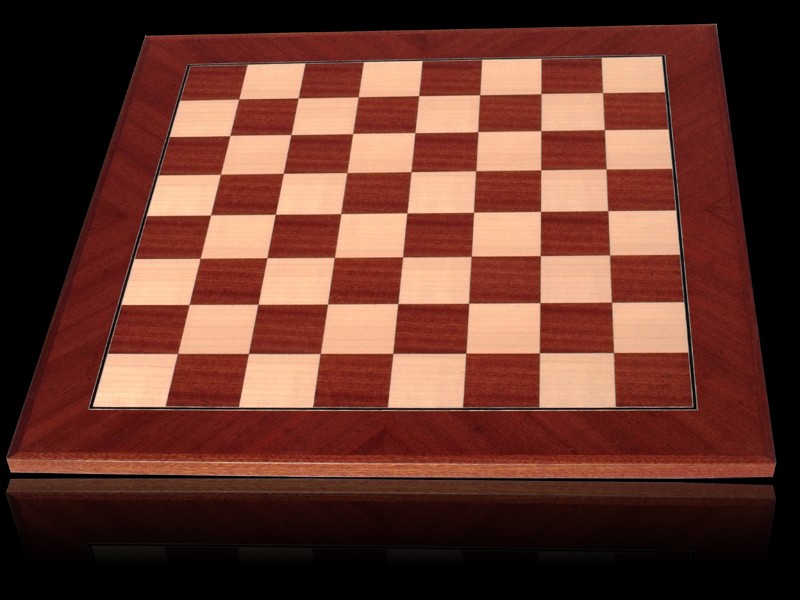 Chess board, Mahogany/Maple, 60cm Chess Boards, European | Puzzles and