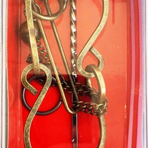 Enigma Metal Puzzles - Hard Yakka, on a Metal Stand - Image 1