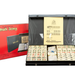Mahjong, black vinyl case, with sticks 32cm - Image 1