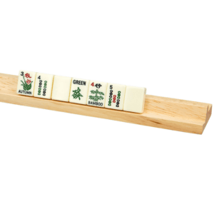 Dal Rossi Wooden Mahjong Racks – Set of 4 with Felt Bag - Image 2