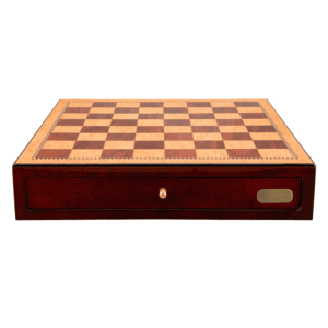 Dal Rossi Italy, Chess Box ONLY with Drawers 18" Shiny Walnut