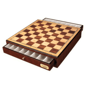 Dal Rossi Italy, Chess Box ONLY with Drawers 18" Shiny Walnut - Image 2