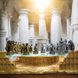 Dal Rossi Italy, Roman Colosseum Chest Set in Polyresin and Glass Board - Image 6