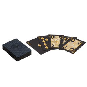 Dal Rossi Italy Luxury Black Playing Cards and Gold & Silver Plated writing. - Image 1