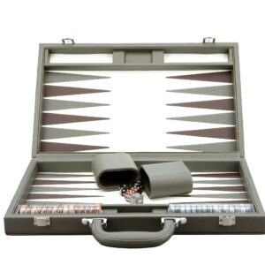Dal Rossi Grey Backgammon 15" PU Leather - Image 1