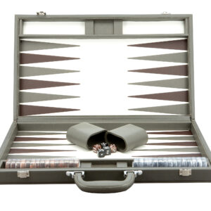 Dal Rossi Grey Backgammon 18" PU Leather - Image 1