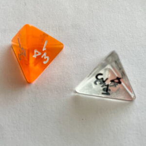 1 ONLY 4 sided clear translucent 16mm dice - Image 1