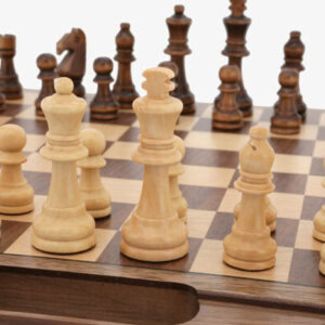 Dal Rossi Chess Set Walnut Folding Set 16″ NEW - Image 2