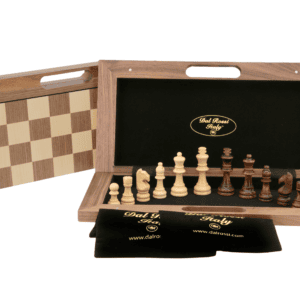 Dal Rossi Chess Set Walnut Folding Set 16″ NEW - Image 1