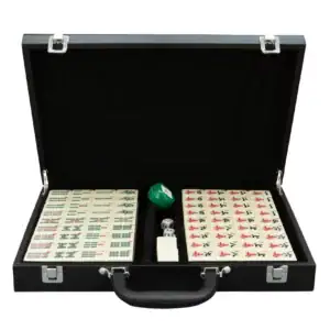 Dal Rossi Hong Kong Style (large tiles) Mahjong Set PU leather NEW CASE - Image 1