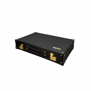 Dal Rossi Italy Obsidian Black PU Leather 18 inch Backgammon - Image 2