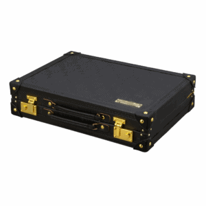 Dal Rossi Italy Obsidian Black PU Leather 15 inch Backgammon - Image 3