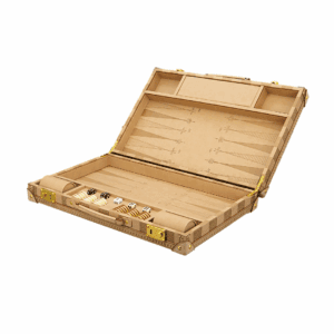 Dal Rossi Italy Sandstone PU Leather 18 inch Backgammon - Image 4