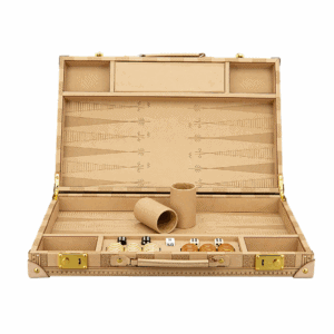 Dal Rossi Italy Sandstone PU Leather 18 inch Backgammon - Image 1