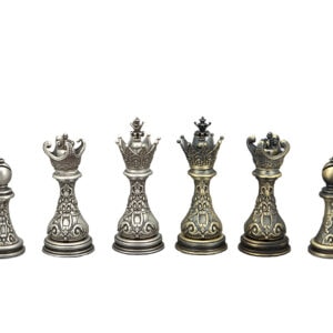 Dal Rossi Italy Regal Copper and Silver 90mm Chess Pieces - Image 1