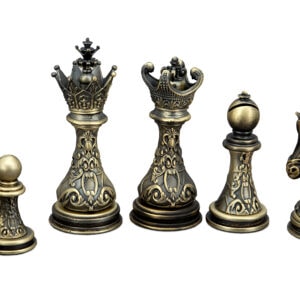 Dal Rossi Italy Regal Copper and Silver 90mm Chess Pieces - Image 3