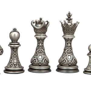 Dal Rossi Italy Regal Copper and Silver 90mm Chess Pieces - Image 2