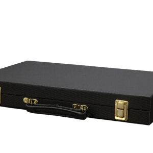 Backgammon, Black Strip Textured,15" - Image 3