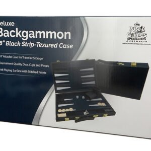 Backgammon, Black Strip Textured,18" - Image 5
