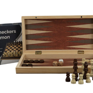 3 in 1 Chess, Checkers, Backgammon - 30cm - Puzzles and Games - Image 1