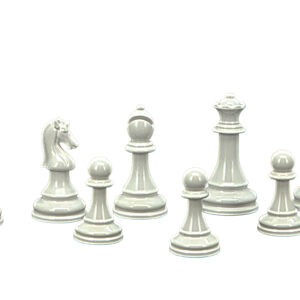 Dal Rossi Italy Modern Staunton Style Black and White Chess Pieces - Image 2