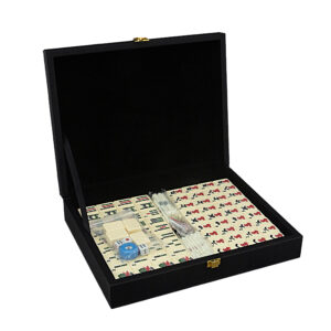 Dal Rossi Italy, Mahjong 30cm – in Black PU Leather Case (Pre order, In Stock November) - Image 1