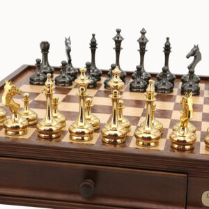 Dal Rossi Chess Set 16", with Brass Cap Staunton chessmen