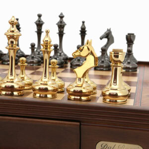 Dal Rossi Chess Set 16", with Brass Cap Staunton chessmen
