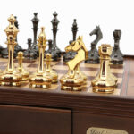 Dal Rossi Brass Cap Staunton chessmen ONLY Dal Rossi Brass Cap Staunton chessmen ONLY