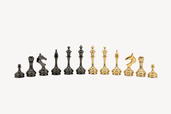 Dal Rossi Brass Cap Staunton chessmen ONLY Dal Rossi Brass Cap Staunton chessmen ONLY