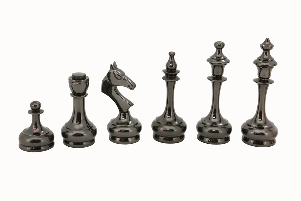 Dal Rossi Chess Set 16", with Brass Cap Staunton chessmen
