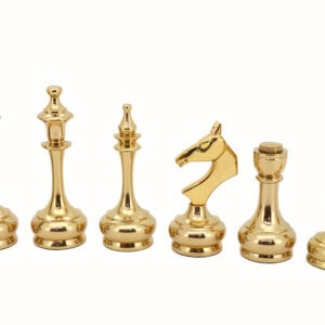 Dal Rossi Chess Set 16", with Brass Cap Staunton chessmen