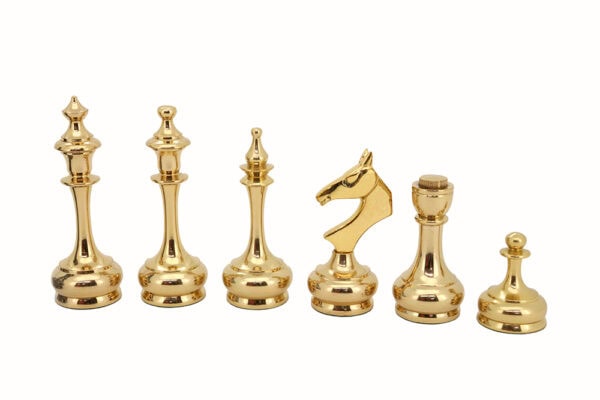 Dal Rossi Brass Cap Staunton chessmen ONLY