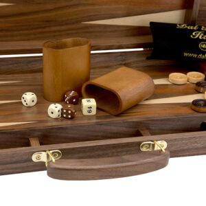 Dal Rossi Backgammon, walnut With Handle, 15"