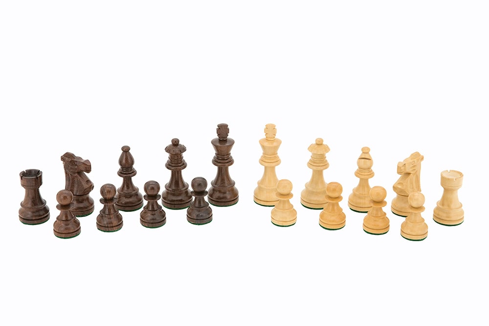 Dal Rossi  Staunton Chess set Walnut Finish Chess Box 16” with compartments