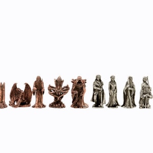 Dal Rossi Chess Set on a 20" chess box Evil Ring Metal Chessmen