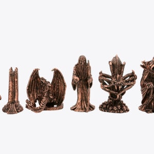 Dal Rossi Chess Set on a 20" chess box Evil Ring Metal Chessmen