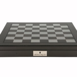 Dal Rossi Italy Carbon Fibre Shiny Finish Chess Box 16” with compartments