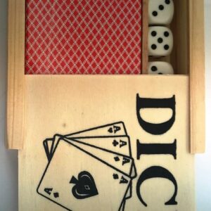 Dice Dice & Playing Cards - Wooden Box