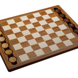Dal Rossi Italy Wooden Checkers Set, board and pieces