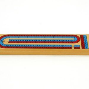 Cribbage board, 2 track Coloured
