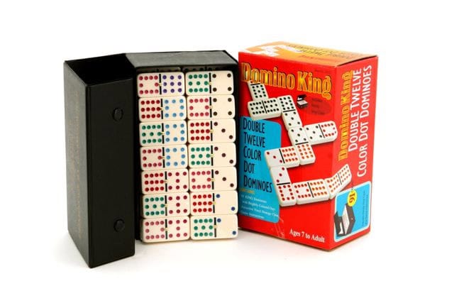 Dominoes - Domino King, double 12, colour dots, spinners