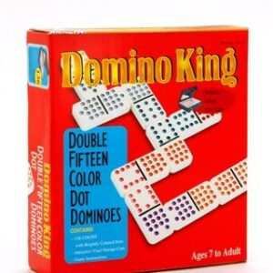 Dominoes - Domino King, double 15, colour dots