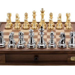 Dal Rossi Italy Gold & Silver Chess Set 20"
