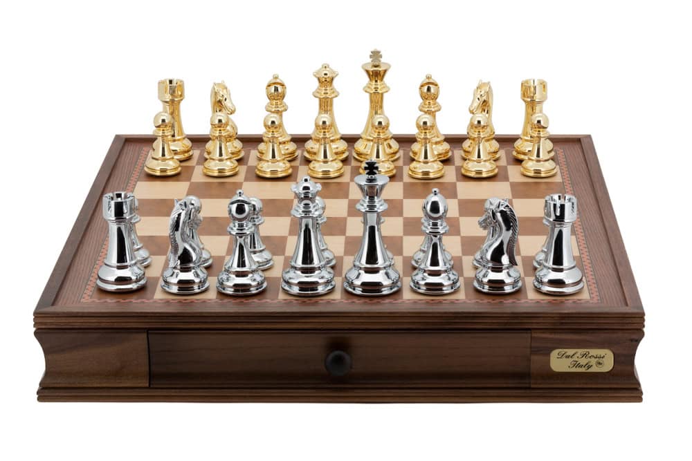 Dal Rossi Italy Gold & Silver Chess Set 20"