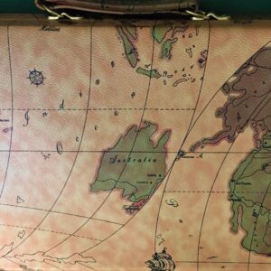 Backgammon, deluxe Brown world map, 15"