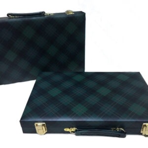 Backgammon, Green checkered Vinyl 18"