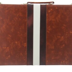 Backgammon, deluxe Brown Tan, case, 18"