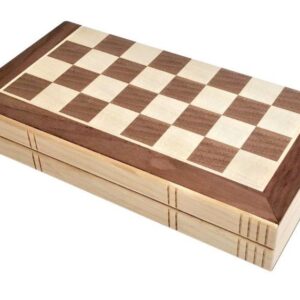 Chess set Deluxe wooden folding 15"