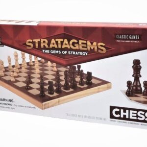 Chess set Deluxe wooden folding 15"